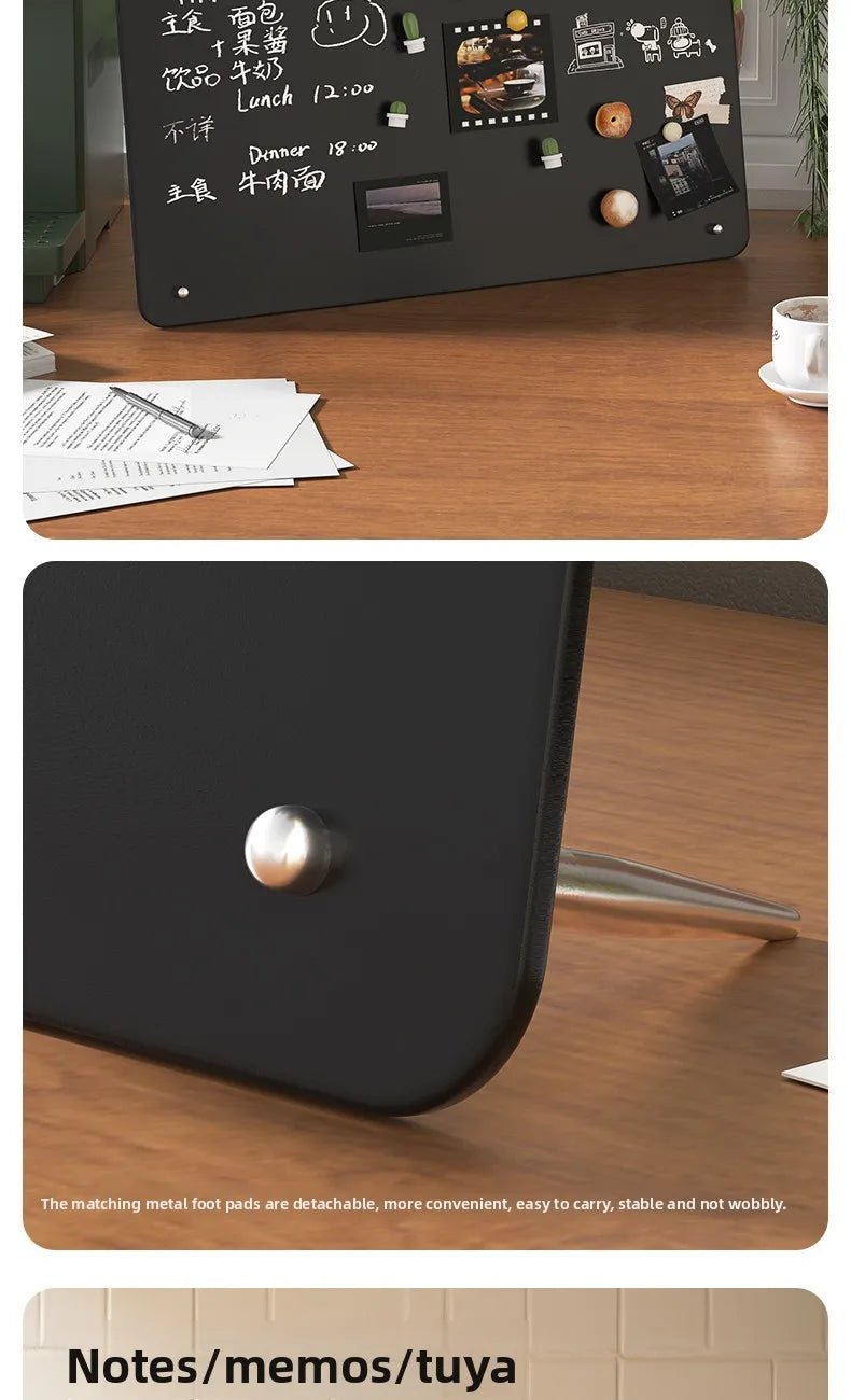 Desktop Magnetic Whiteboard & Blackboard for Cafe & Office Display