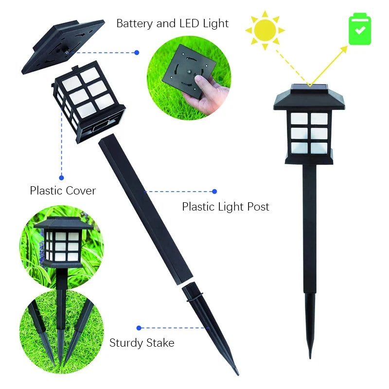 Solar Pathway Lights 8-Pack | Outdoor Waterproof Garden Decor