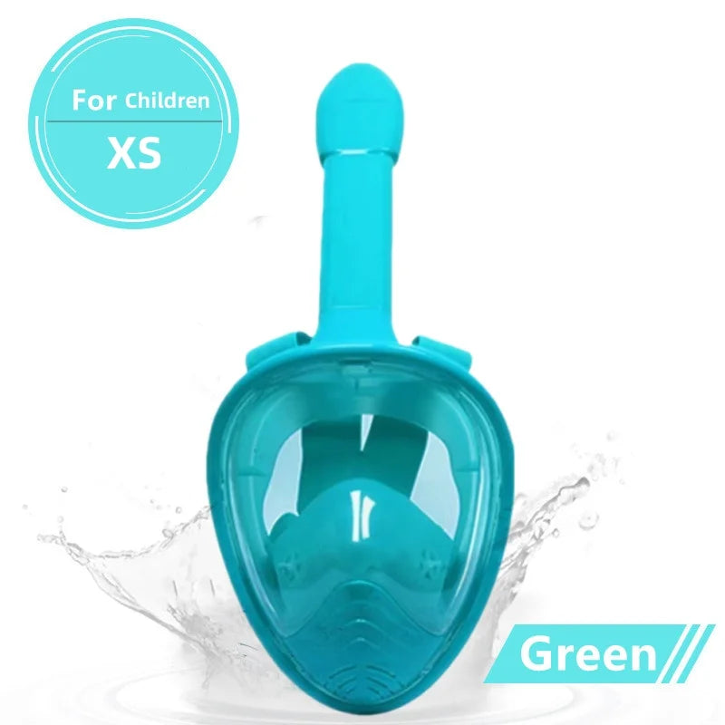 Vabena Full Face Diving Mask - Anti-Fog Snorkel Gear for Adults & Kids