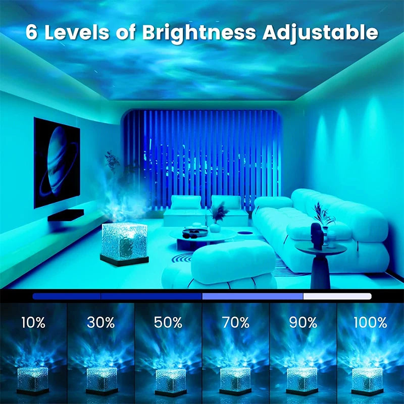 Ocean Wave Projector Light - 16 Colors Aurora Glow Lamp