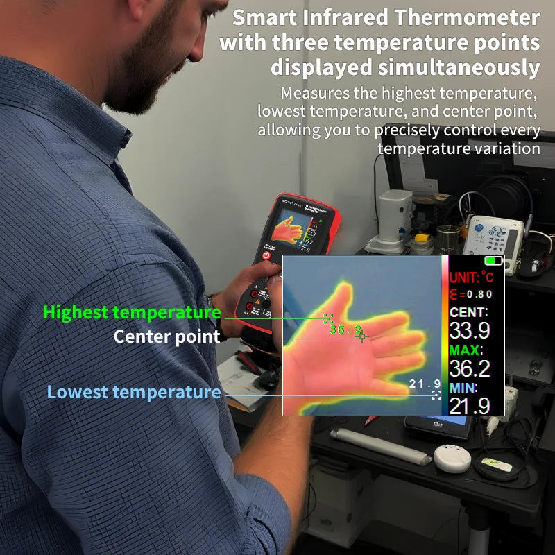 ZOYI R01 Thermal Imager Multimeter: 2-in-1 Infrared Thermometer Electrical Tester