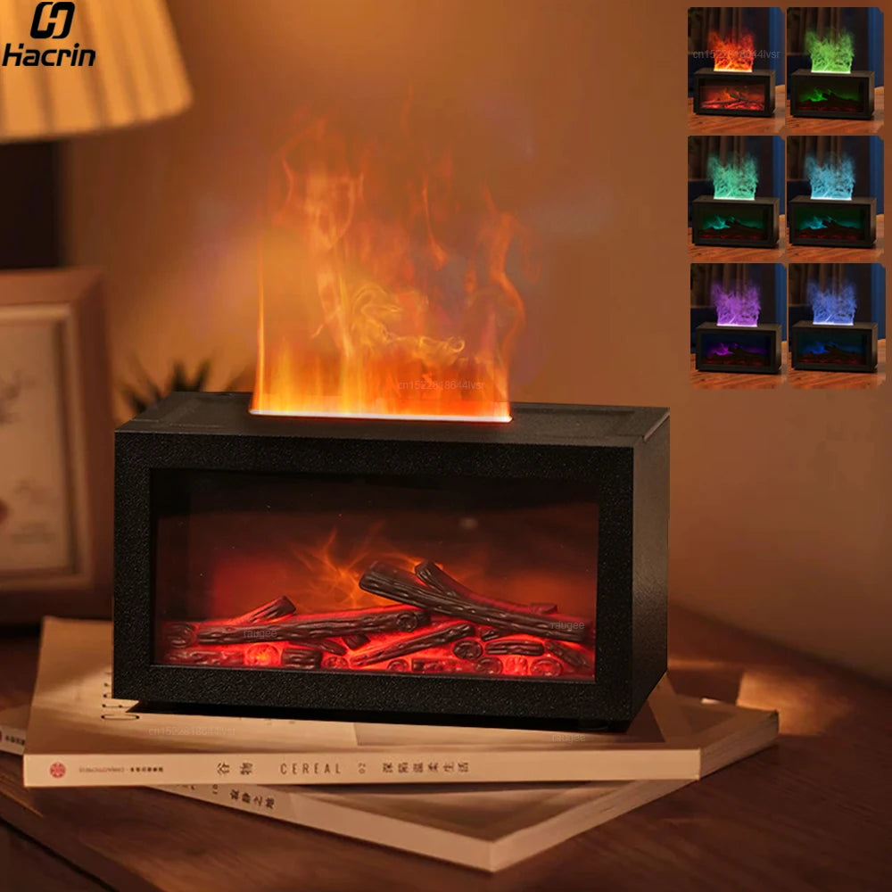 Fireplace Humidifier & Flame Effect Essential Oil Diffuser