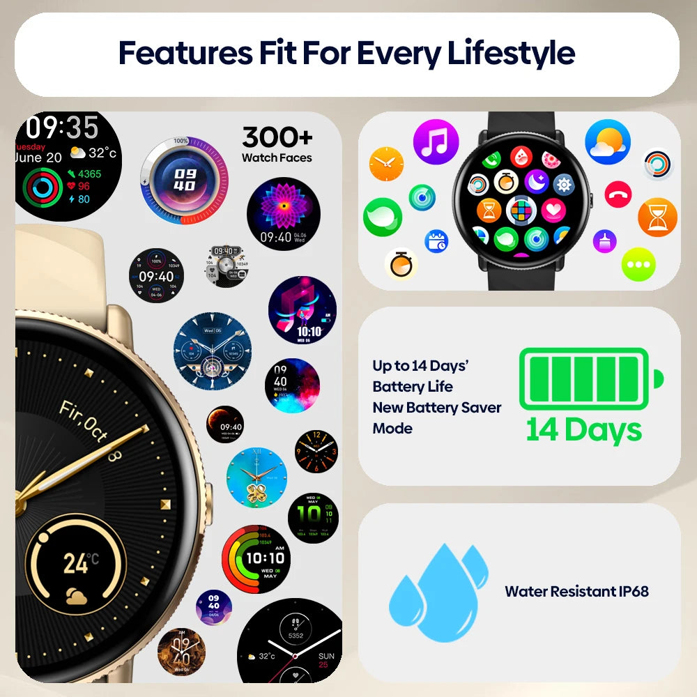 Zeblaze GTR 3 Pro: Voice Calling Smart Watch with AMOLED Display & 316L Steel Frame