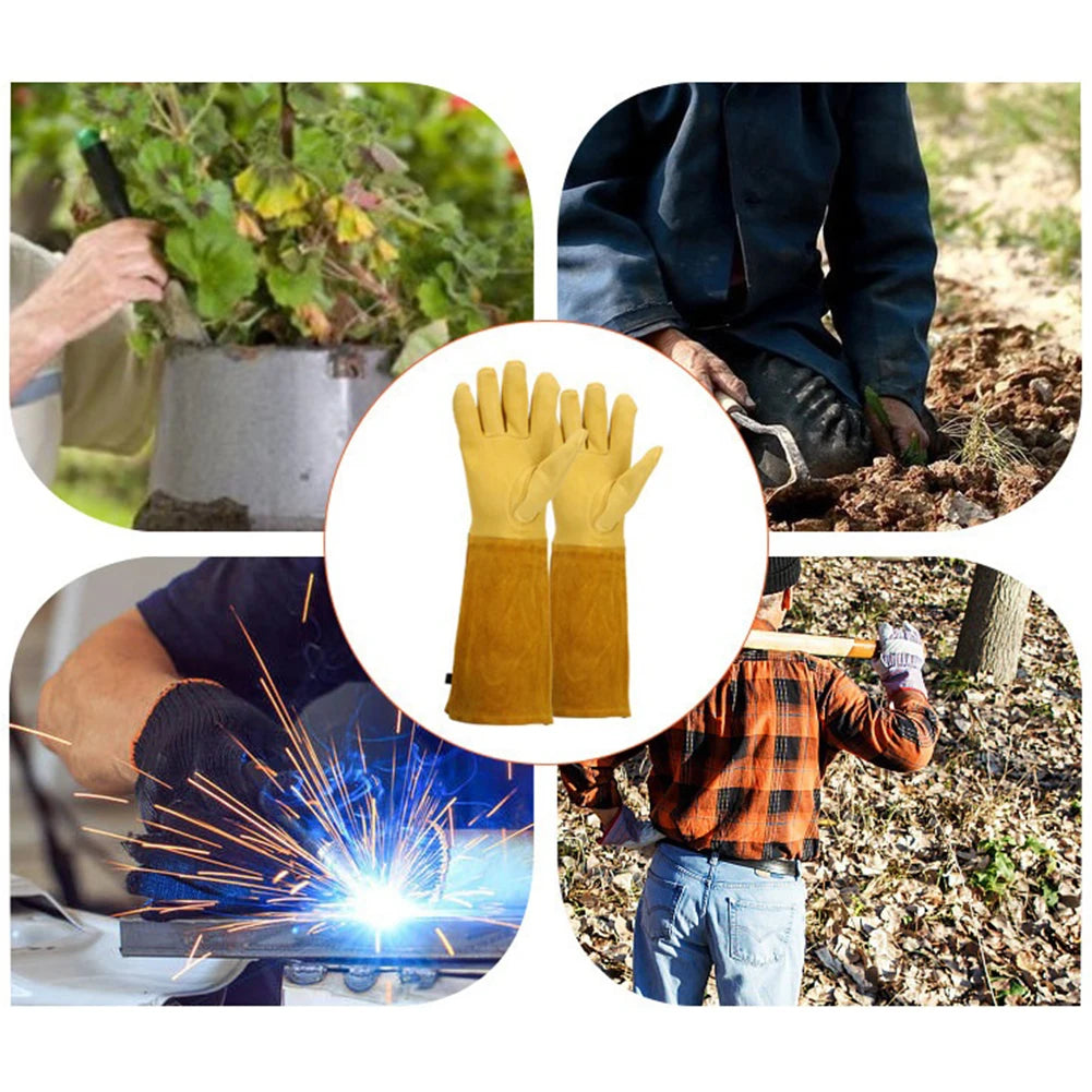 Long Thorn Proof Garden Gloves for Rose Pruning - Elbow Protection for Women & Men