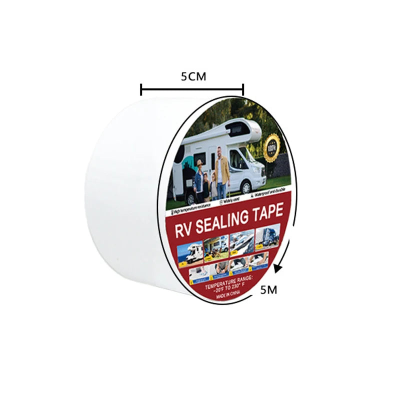 Vabena 16.4ft White RV Sealant Tape - Waterproof UV/Weatherproof Repair