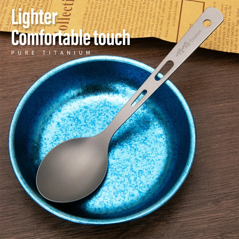 TiTo Titanium Ultralight Cutlery Set - Portable Outdoor Travel Flatware