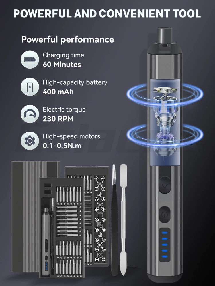 Precision Electric Screwdriver Set 68-in-1 for Mobile & Tablet Repair