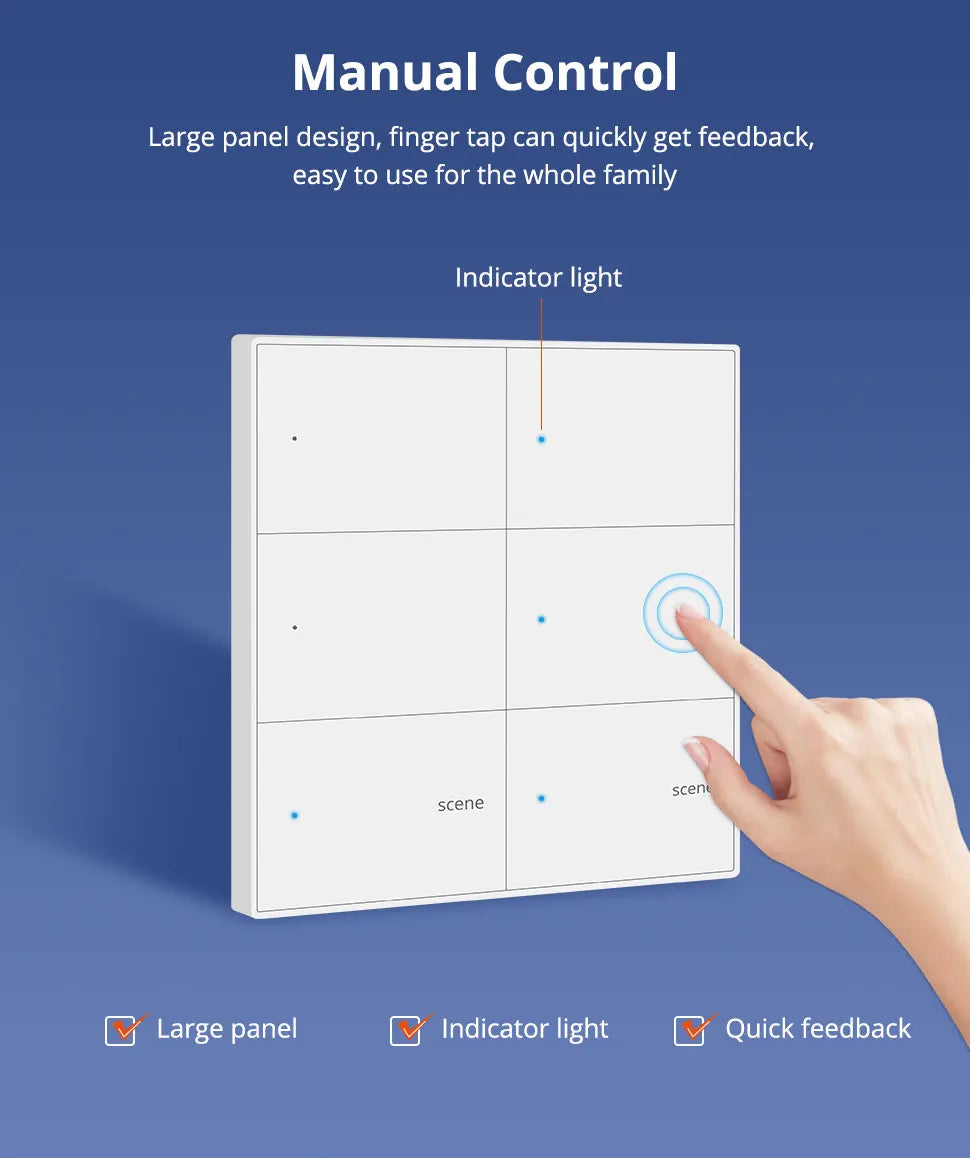 Zemismart Smart Scene Controller - Wall Mount Home Automation