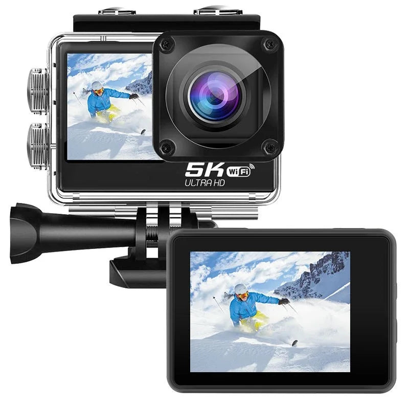 Sony IMX576 5K 4K 60FPS Waterproof 48MP Wi-Fi Action Camera for Adventure