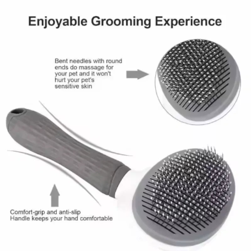 Self Cleaning Pet Brush & Dematting Comb - Dogs & Cats