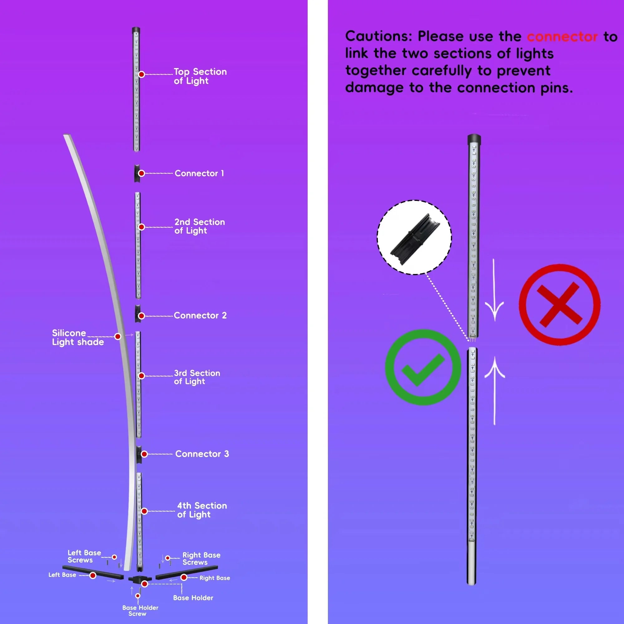 Vabena Smart RGB Corner Floor Lamp - Music Sync & App Control