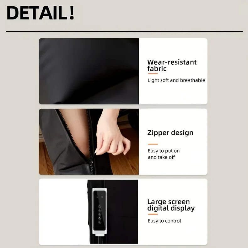 JinKairui Electric Pneumatic Leg Massager for Deep Thigh, Calf & Foot Relaxation with Remote Control