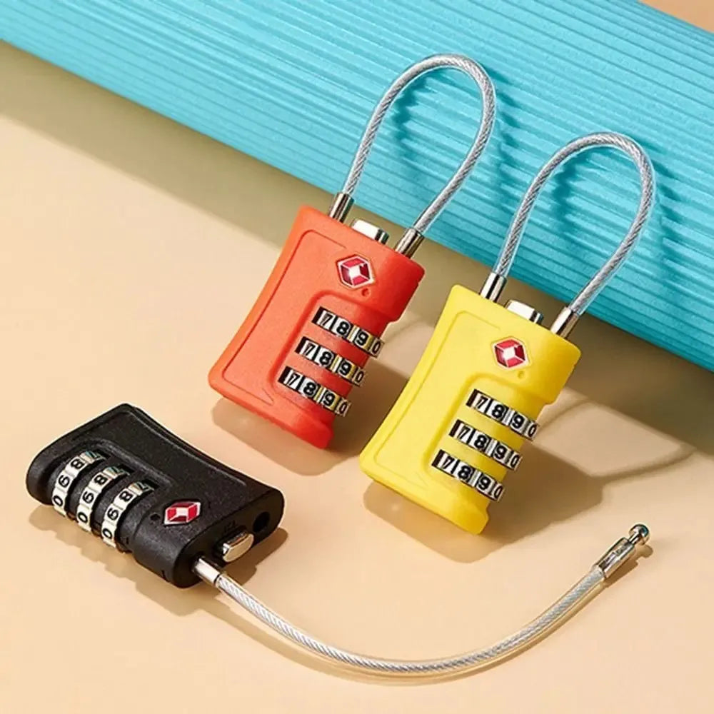TSA Approved Luggage Locks 4-Pack - 3-Digit Combination Travel Security