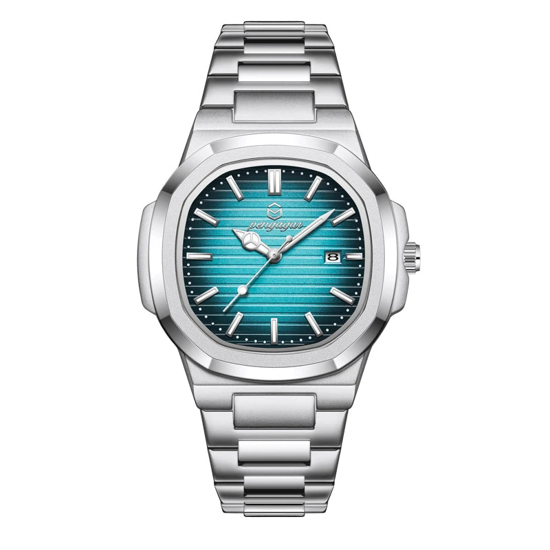 2026 Luxury Military Square Men's Watch - Waterproof Luminous Date Week Quartz