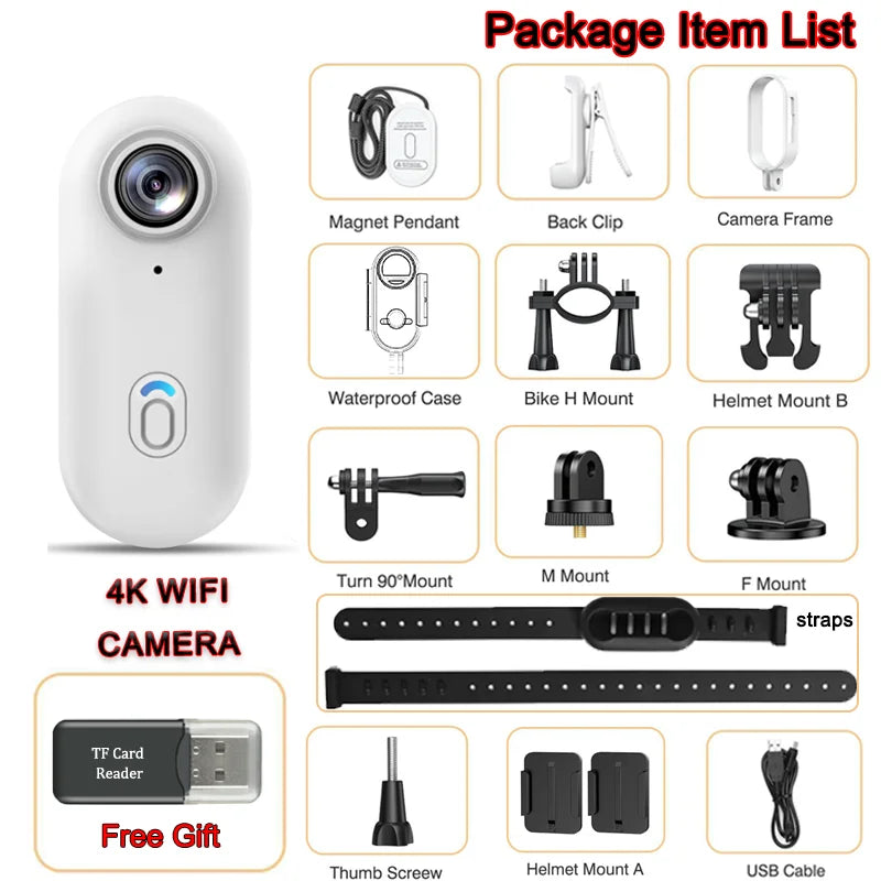 Pocket 4K Mini Action Camera | Vlog & Sports Ready