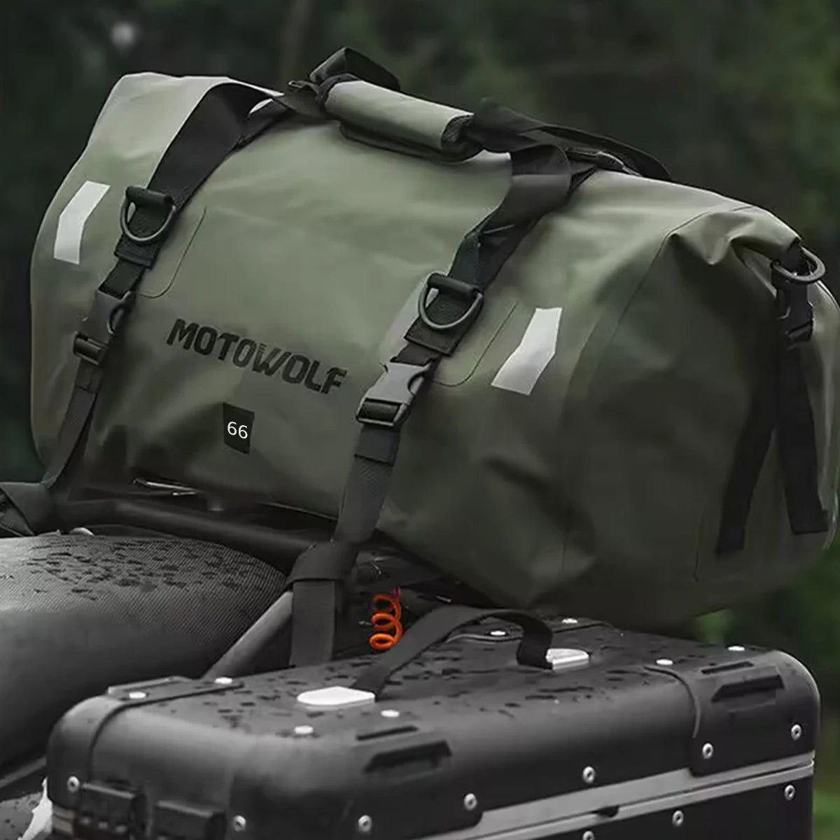 Waterproof Motorcycle Tail Bag | Dry Roll Luggage | 20L, 40L, 66L