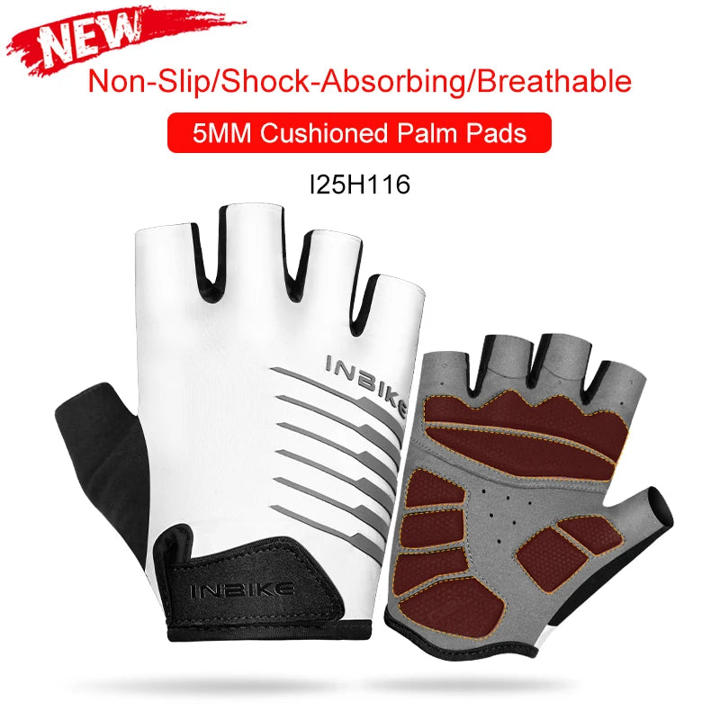 INBIKE Shockproof Gel Pad Cycling Gloves - Half Finger Summer Sport