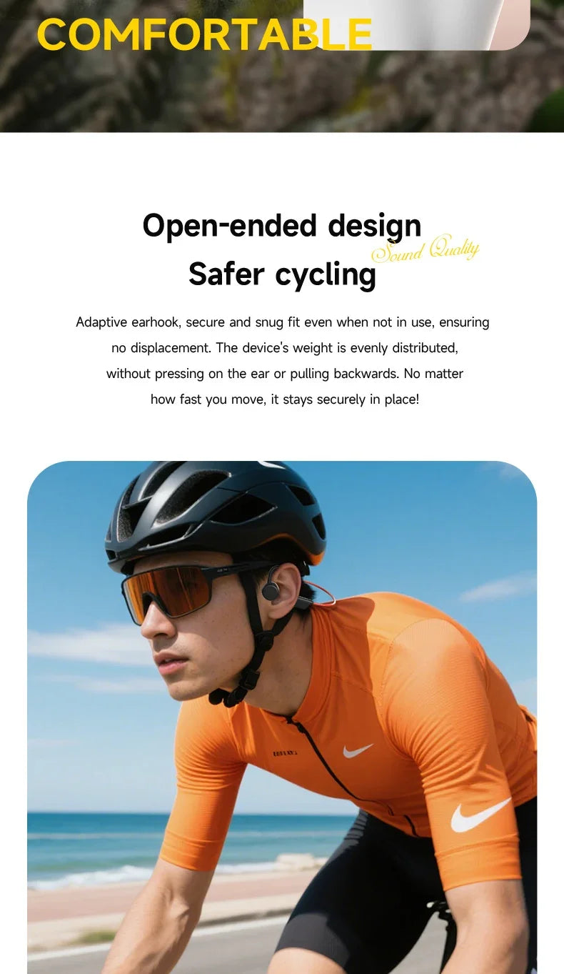 Vabena 2026 Bone Conduction Headset: Wireless IPX8 Swimming & Sports Headphones with Mic