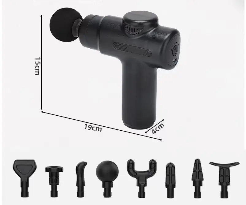 Electric Deep Tissue Massage Gun - 8 Heads, Portable Muscle Recovery Device