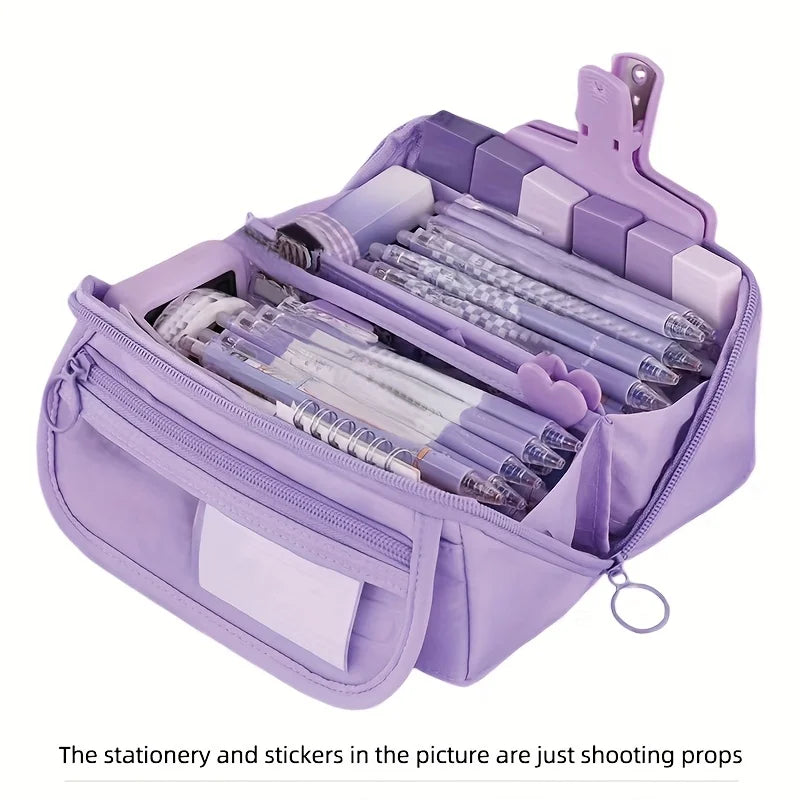 Large Capacity Multifunctional Pencil Case & Desktop Organizer for Kids