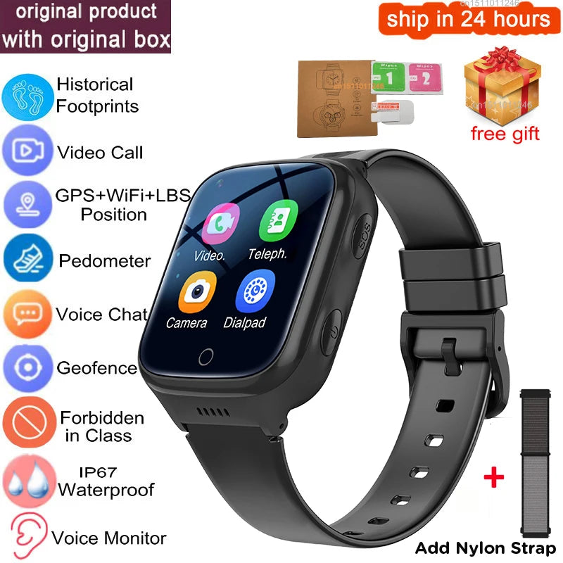 KGG 4G Kids Smartwatch - GPS Tracker, Video Call, SOS, WiFi