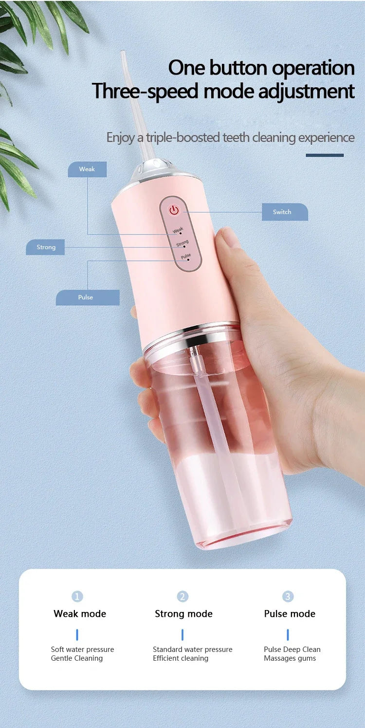 Oral Irrigator Dental Water Jet Flosser - Teeth Whitening & Cleaning Tool
