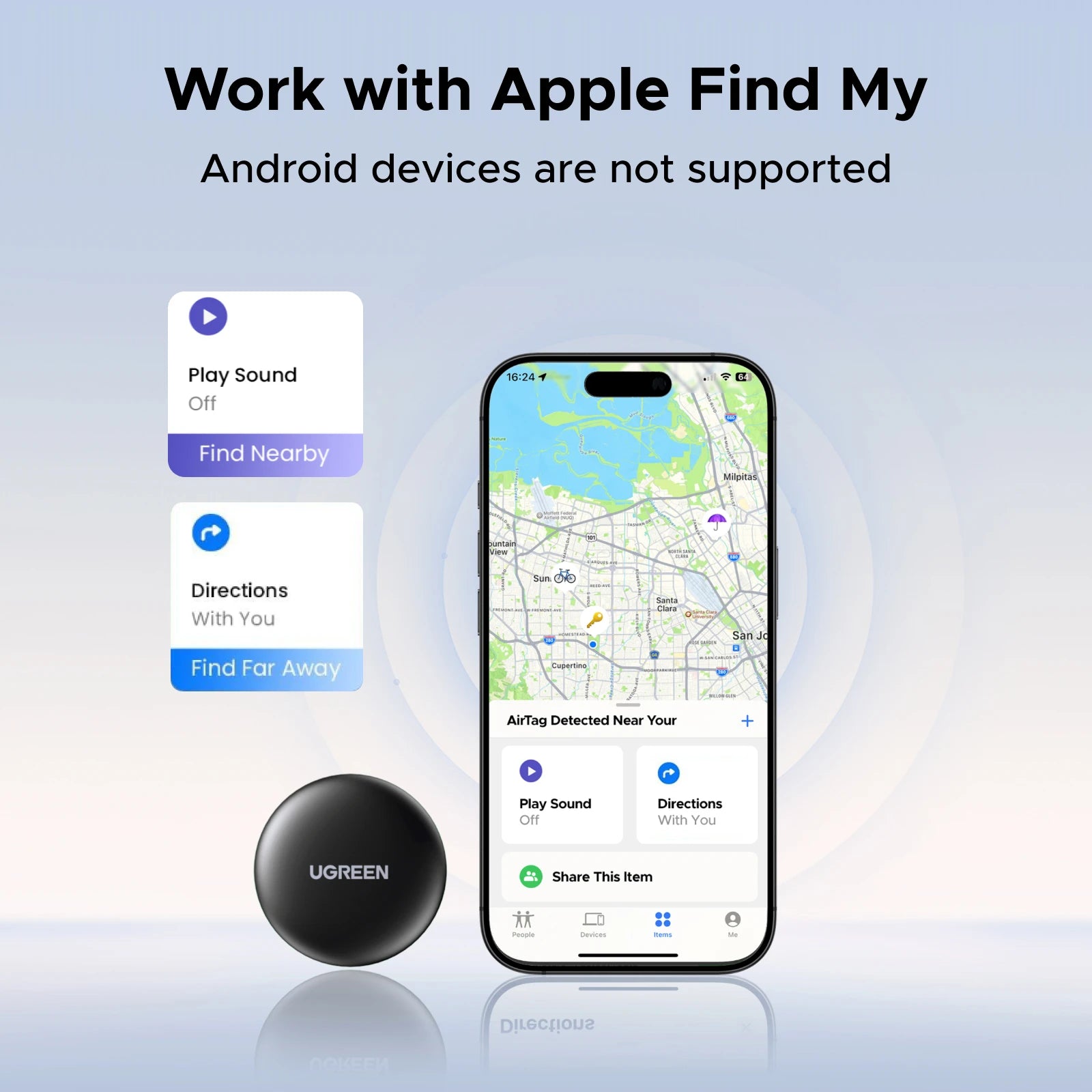 UGREEN Finder Smart Tag with Apple Find My for iOS Devices