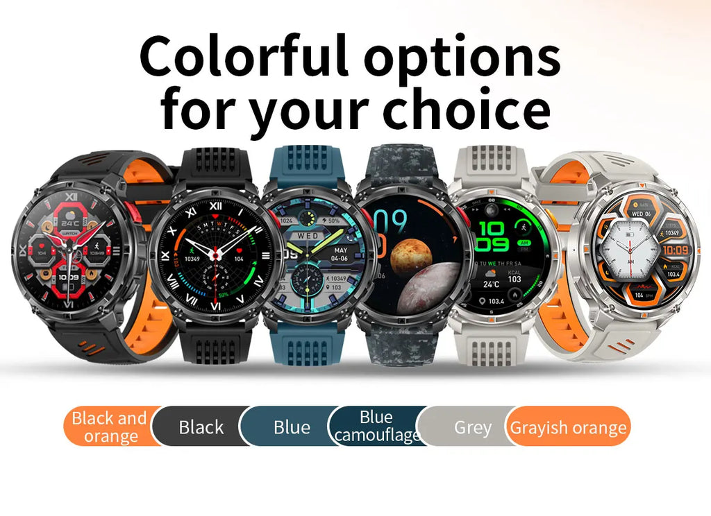 T-Rex3 Pro Smartwatch | 1100mAh Battery, GPS, 5ATM Waterproof, Military-Grade