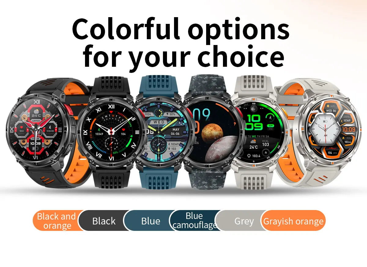 T-Rex3 Pro Smartwatch | 1100mAh Battery, GPS, 5ATM Waterproof, Military-Grade