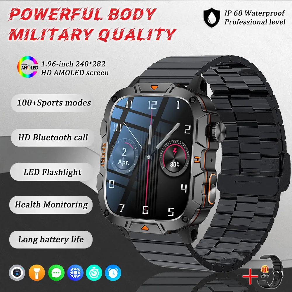 Military-Grade Smartwatch for Men | AMOLED Display | 5ATM Tactical Watch