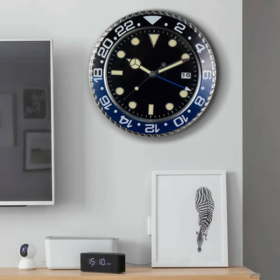 Luxury Creative Metal Wall Clock - Modern Luminescent Design
