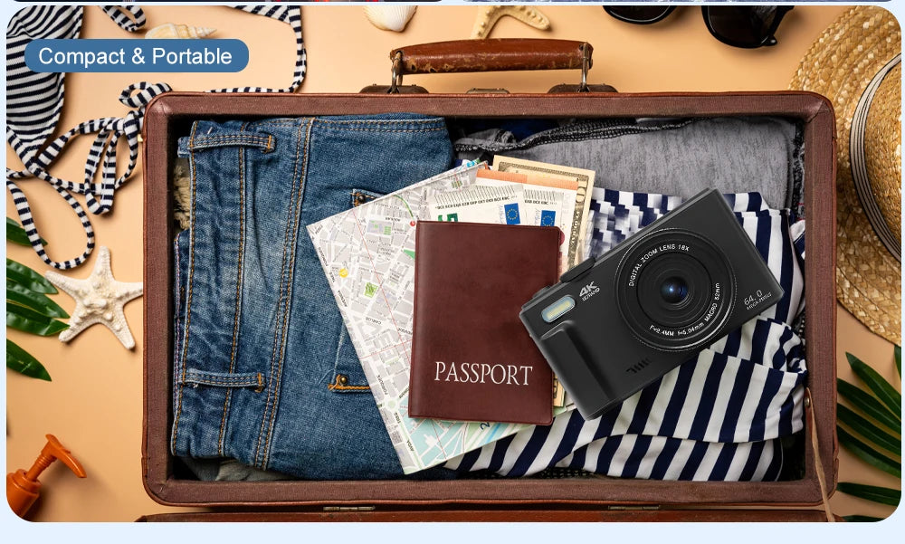 Ourlife AC600 4K 64MP Digital Vlogging Camera
