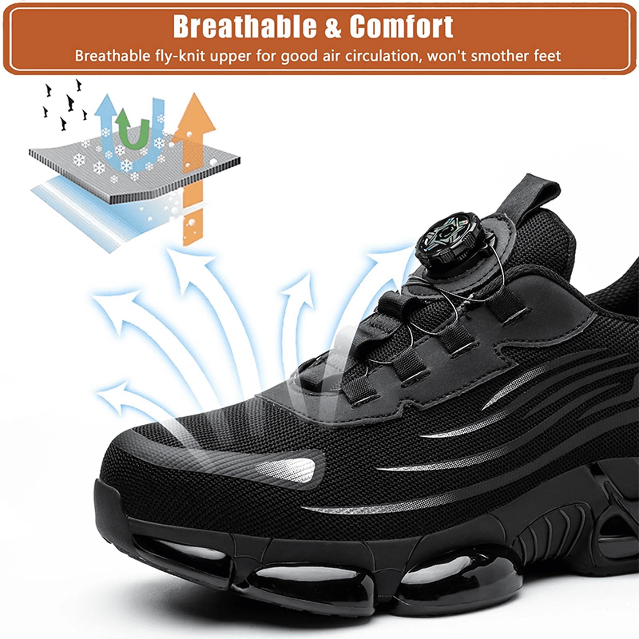 Manlegu Tough Safety Shoes - Ultimate Slip Resistance & Protection