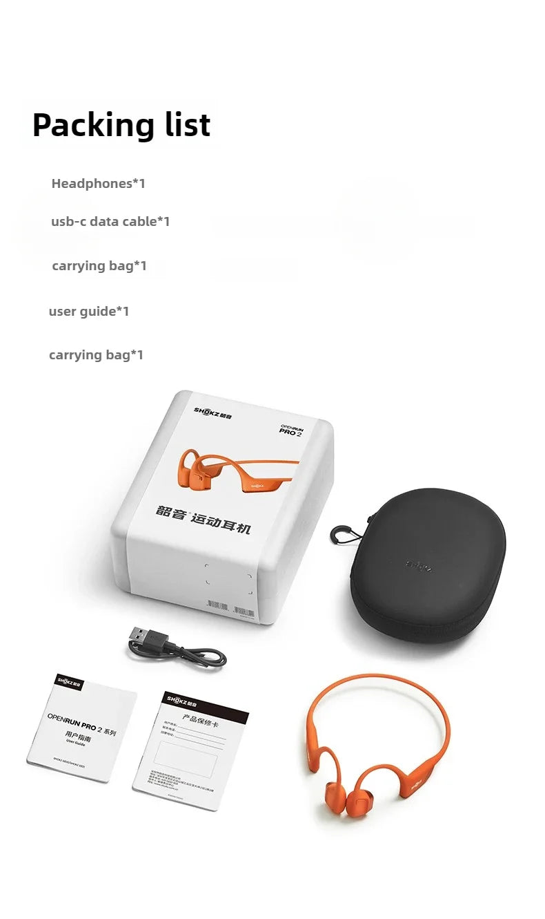 SHOKZ OpenRun Pro 2 Bone Conduction Bluetooth Headphones S820 S821mini