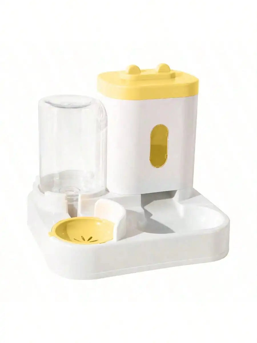 Automatic Gravity-Fed Cat Water Dispenser & Feeder - Spill-Proof