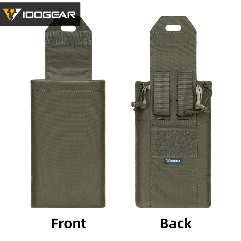 IDOGEAR Tactical MOLLE Foldable Dump Pouch - Durable Mini Drop Bag