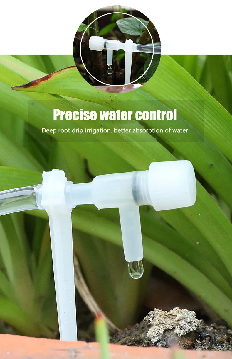 Garden Drip Irrigation Kit with Regulating Valve - Potted Plants & Greenhouse Watering System