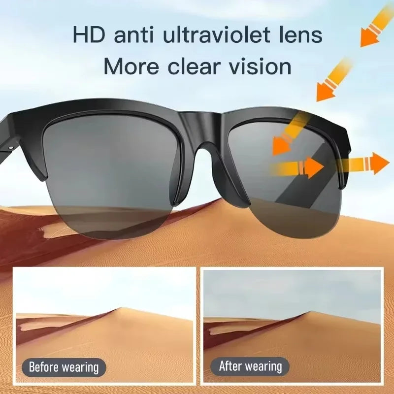 DIXSG Smart Sunglasses with Bluetooth Audio & Blue Light Protection