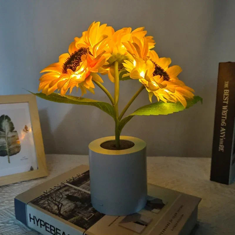 Vabena Rechargeable Sunflower LED Accent Light | Ambient Decor