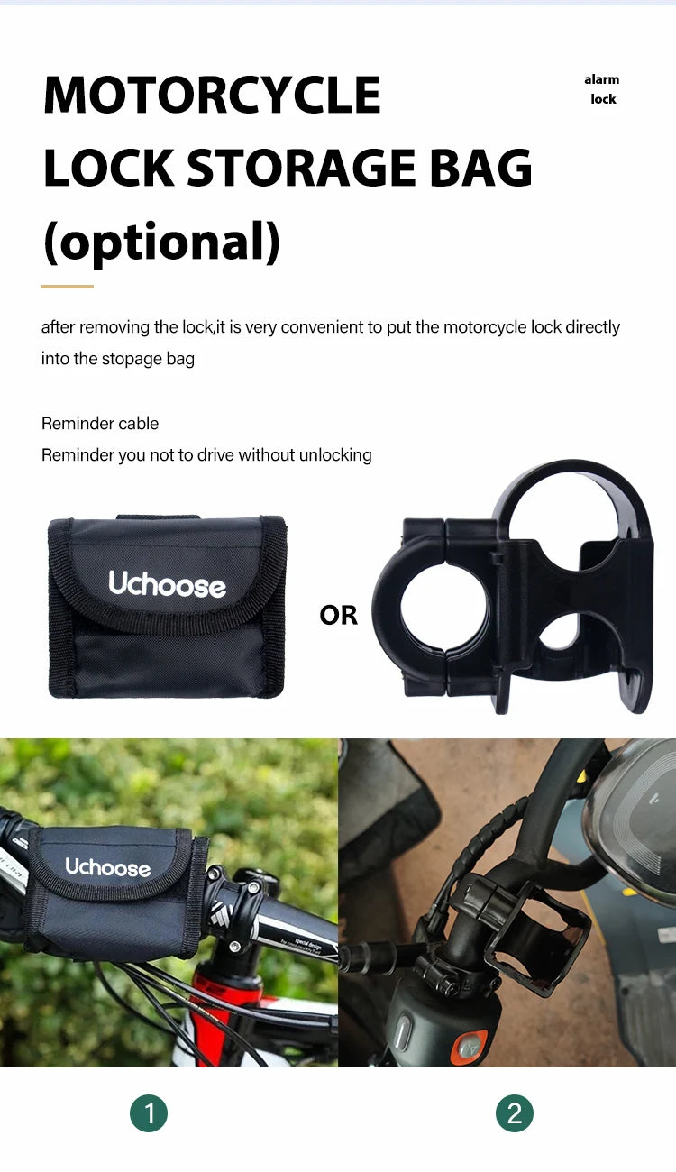 Vabena Motorcycle Disc Brake Alarm Lock | Anti-Theft Scooter Security