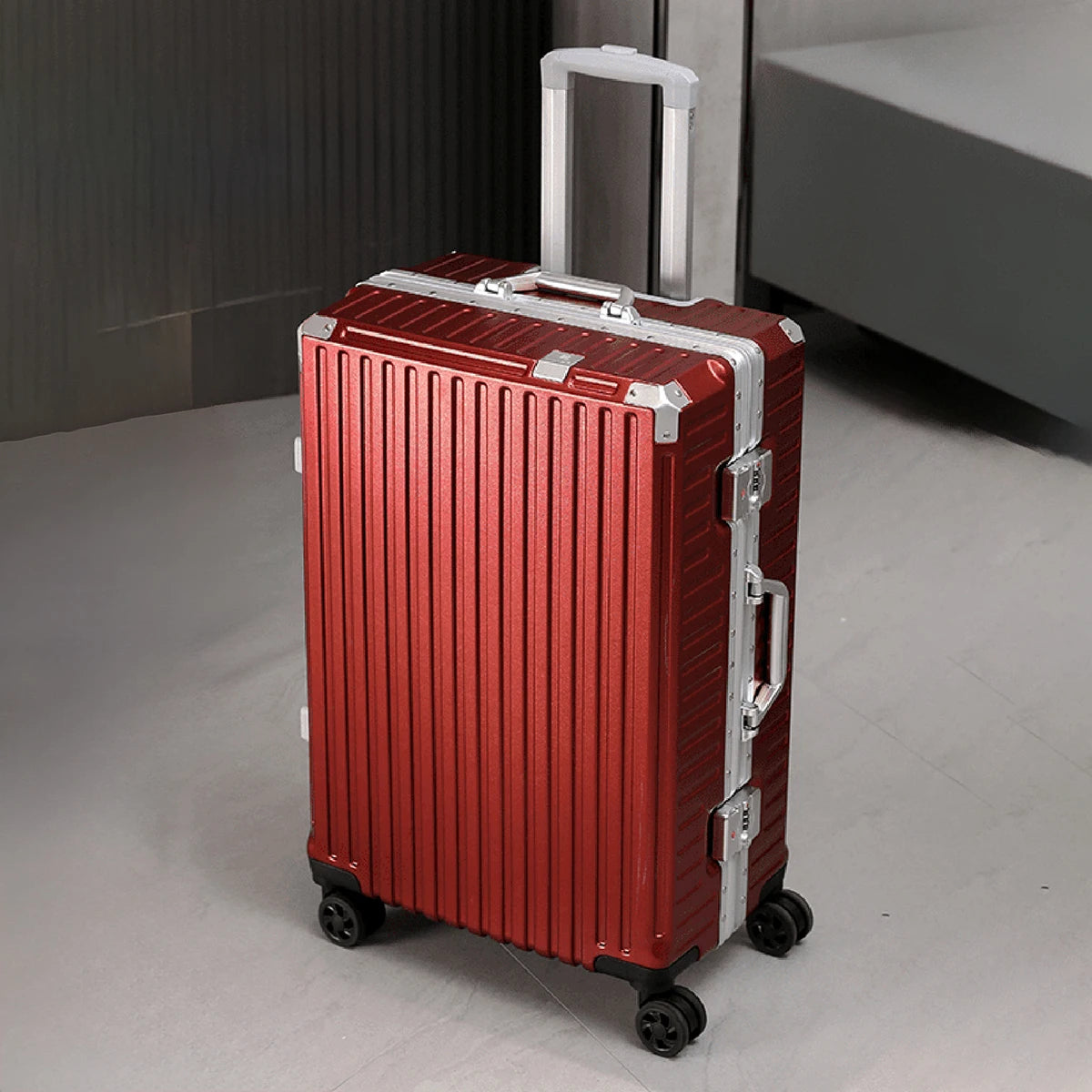 Aluminum Frame Luggage Set - USB & TSA Lock 20-28"