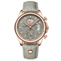 POEDAGAR Luxury Chronograph Watch for Men - Waterproof, Leather Strap, Date