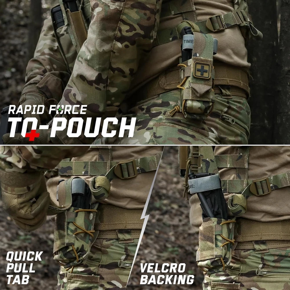 MOLLE Tourniquet Holder IFAK Pouch TQ Holster Tactical Medical Kit