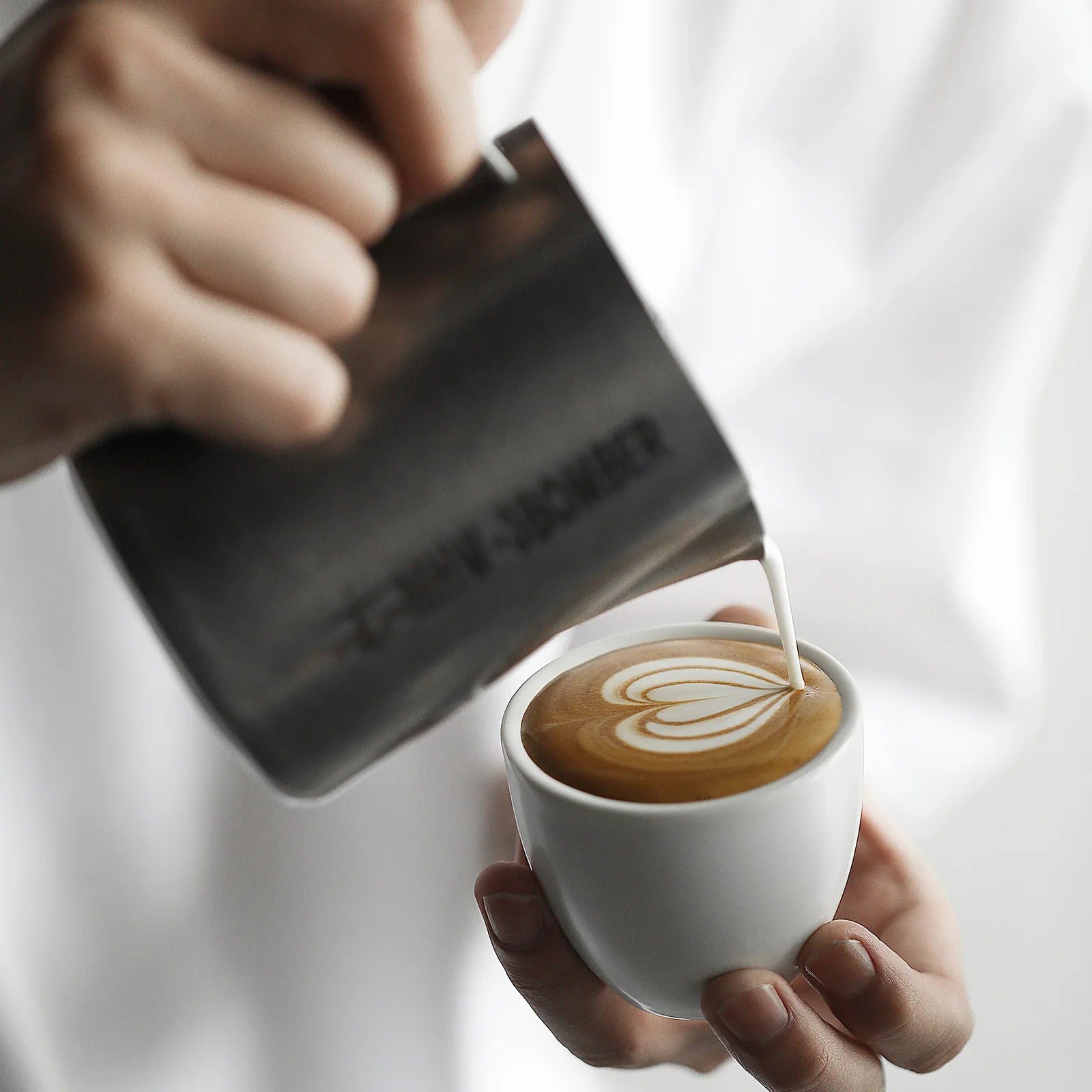 MHW-3BOMBER 80ml Ceramic Espresso Mug & Saucer for Latte Art