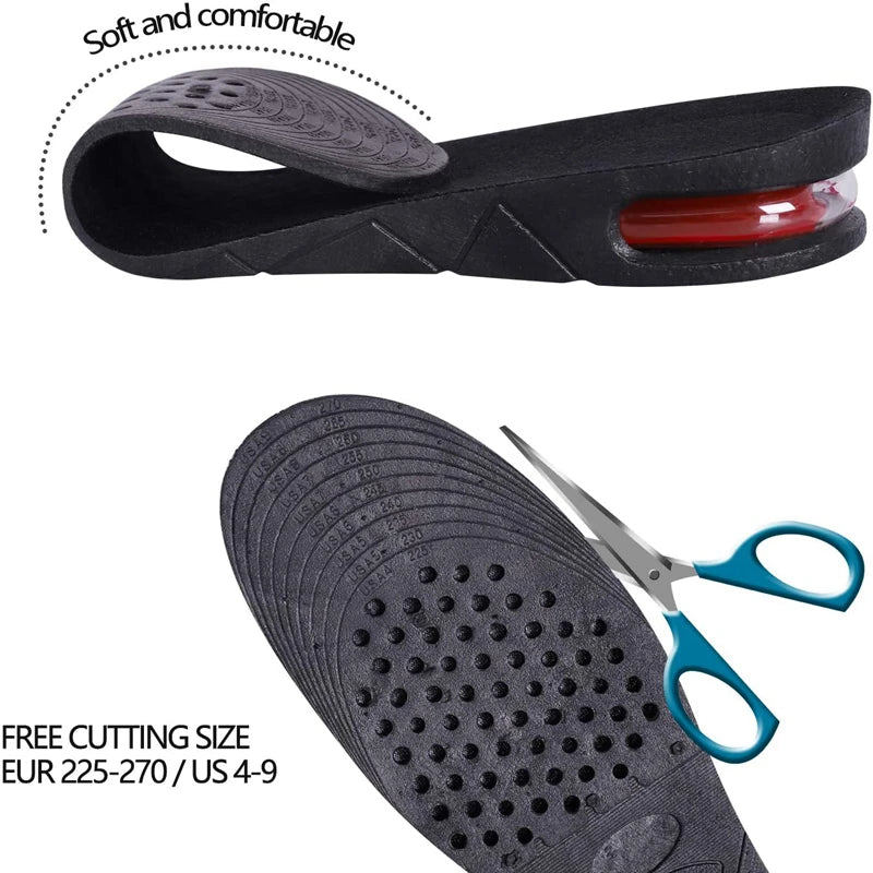 Height Increase Insoles - Air Cushion Shoe Lifts (3-9cm) for Men & Women