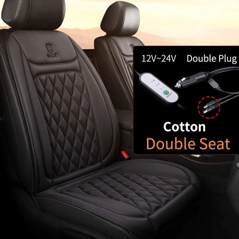 Heated Car Seat Cover | Quick Heat Seat Protector 12-24V