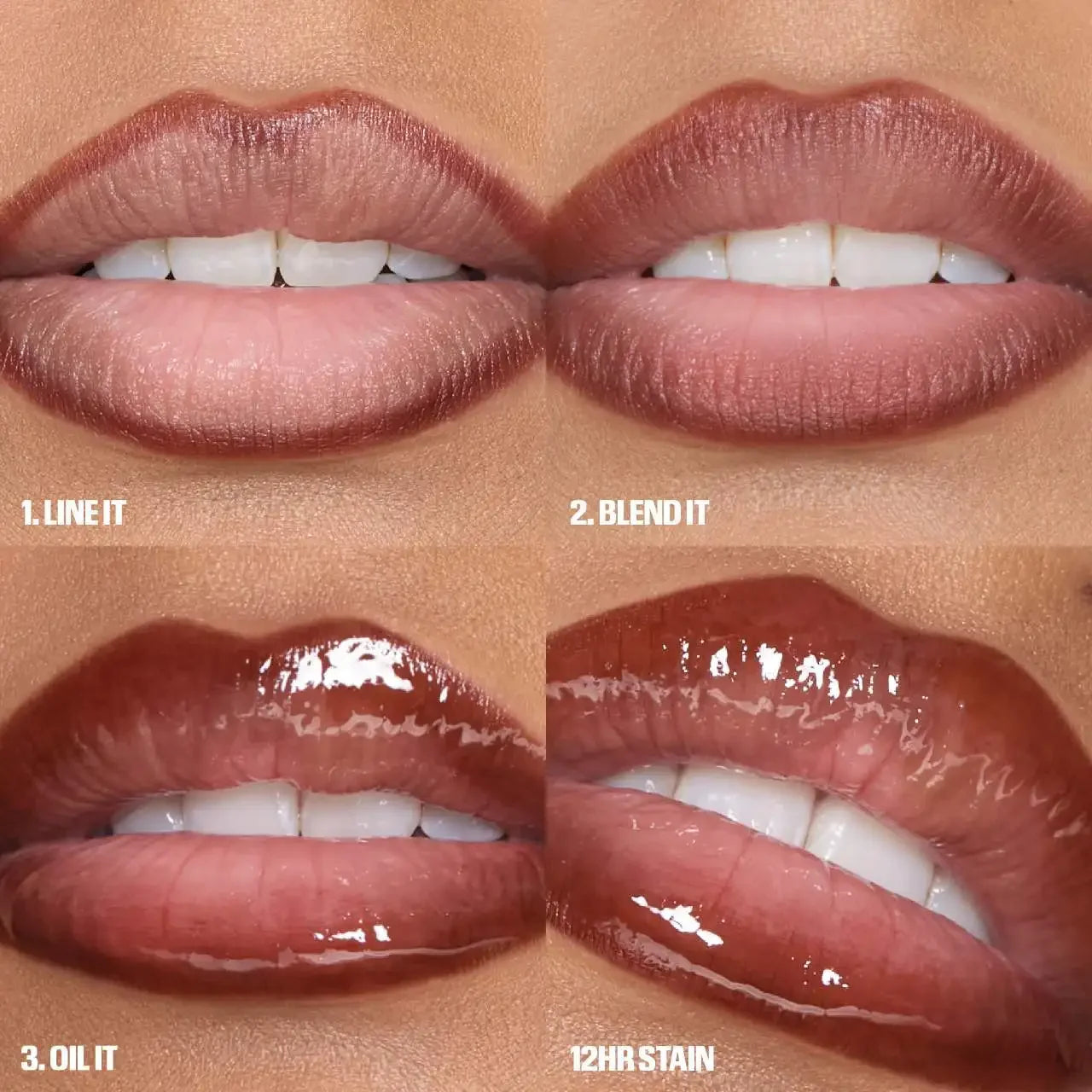 Vabena Velvet Brown Lip Liner Pencil - Matte, Waterproof & Non-Stick Lip Contour