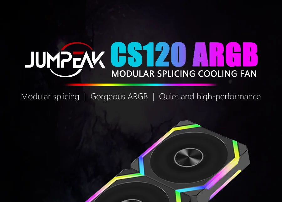 JUMPEAK CS120 ARGB 360mm Modular PWM Silent PC Cooling Fan Kit
