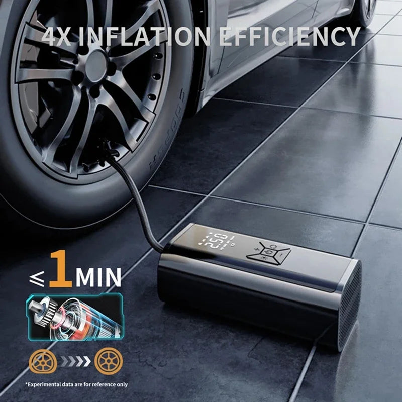 YIJU 150psi Wireless Portable Tire Inflator for Cars & Bikes