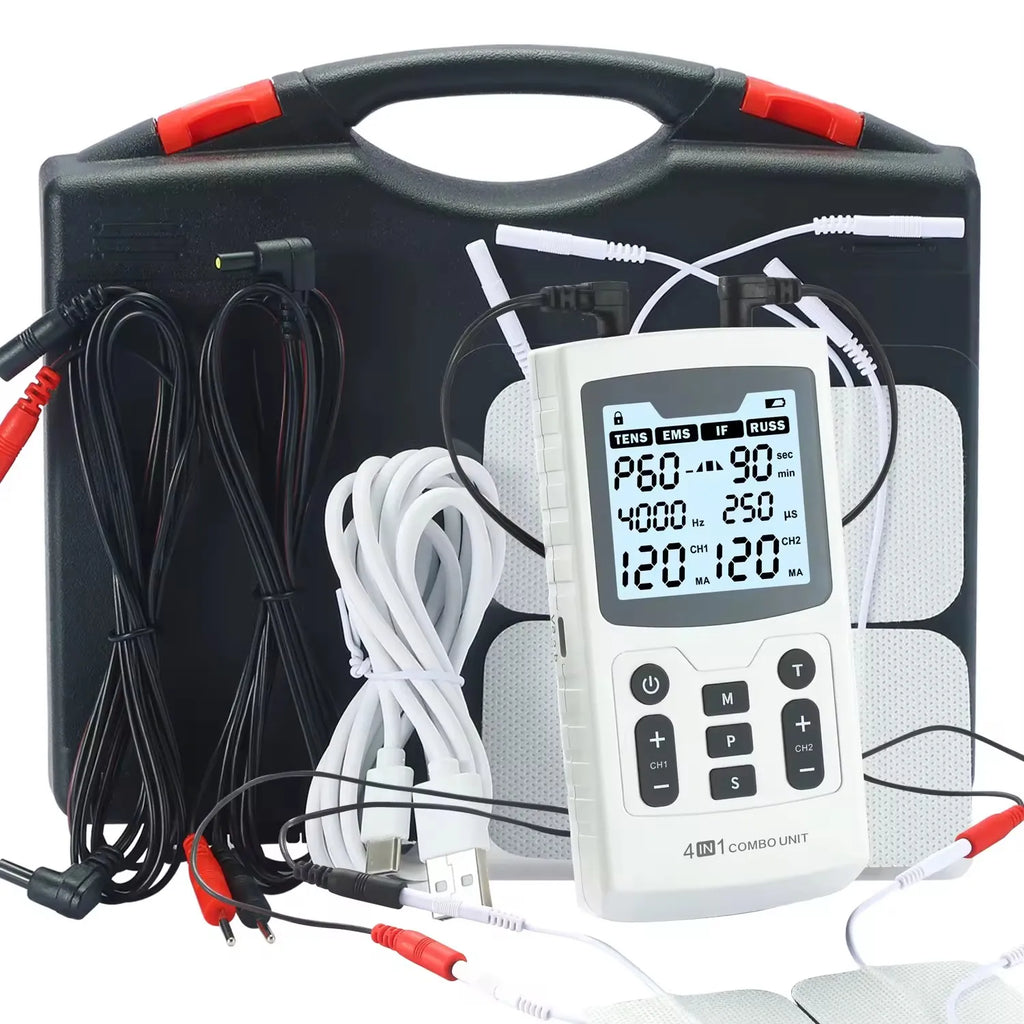 4-in-1 4000Hz Muscle Stimulator | EMS TENS IFC RUSS | 60 Modes Pain Relief Therapy